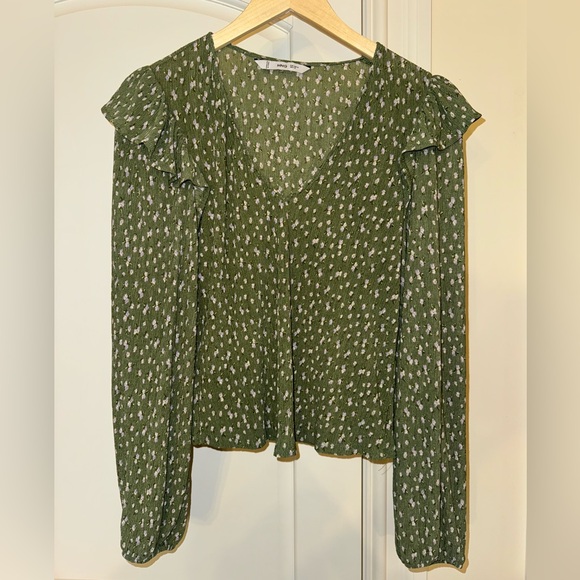 Mango Ruffles Printed Blouse - Picture 5 of 6